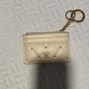 Victoria Secret Cream Card Holder with Gold Accents